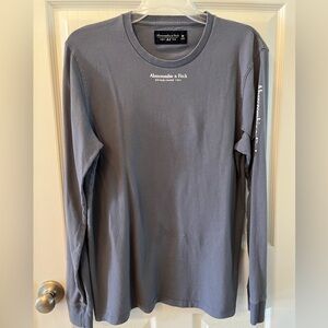 Abercrombie & Fitch Men’s Independence Blue Medium Long Sleeve Shirt